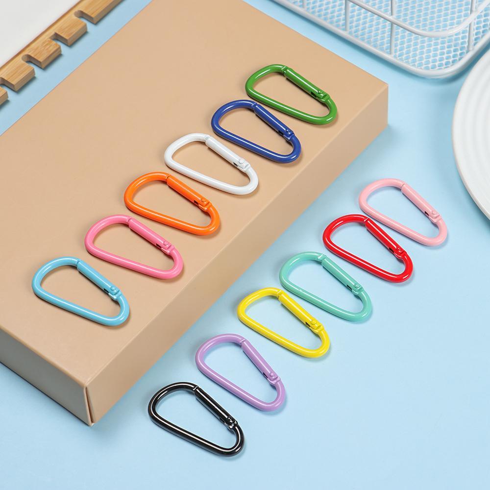 Top 5Pcs Climbing Button New Safety Multicolor Aluminium Alloy Carabiner