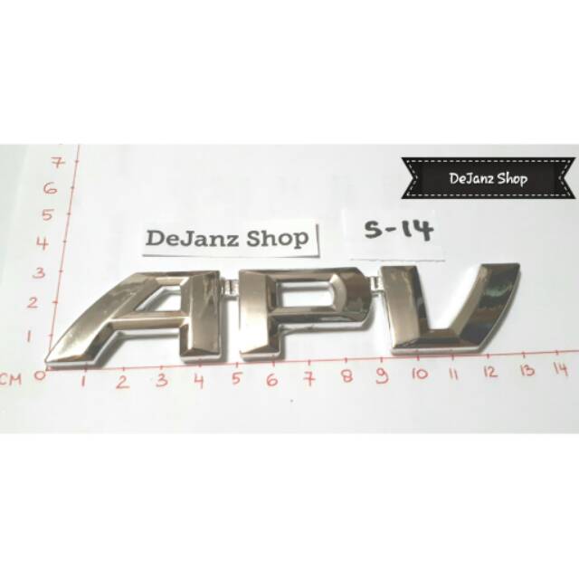 Emblem / Tulisan / Sticker / Tempelan / Logo Suzuki APV. chrome.