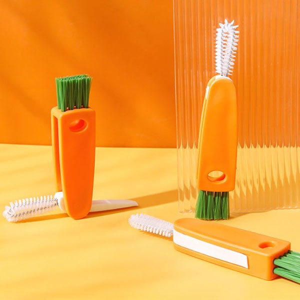 sikat kuas pembersih botol multifungsi 3 in 1 cleaning brush kpe022(4D2)