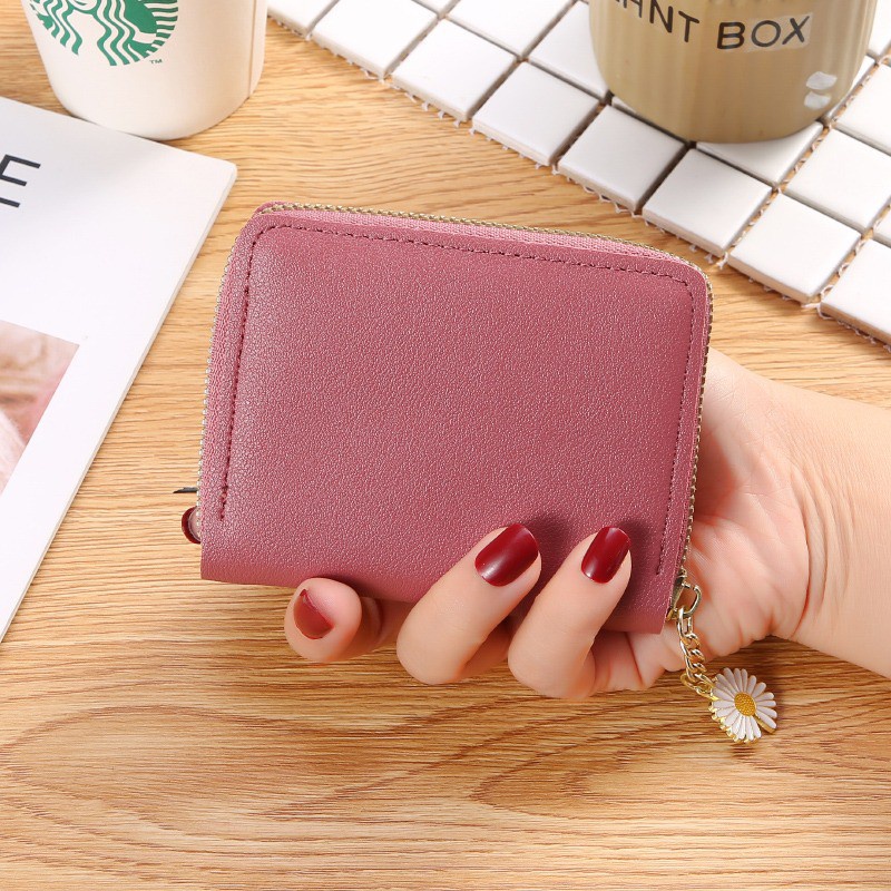 HC Dompet Wanita Kecil Motif Bunga Daisy Dompet Lipat Kecil Wanita import motif Bunga-6