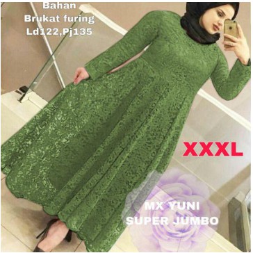 Busana Muslim Gamis Jumbo Gaun Pesta Muslimah Baju Pesta Wanita Kondangan Mewah Kekini