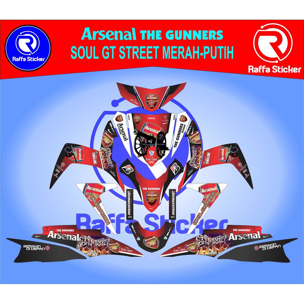 Decal Sticker Fullbody Yamaha Mio Soul Gt Street Merah Putih