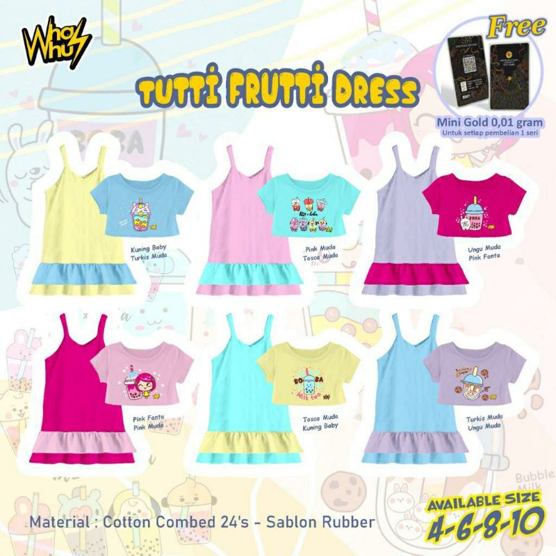 dress anak perempuan/dress tutti frutti