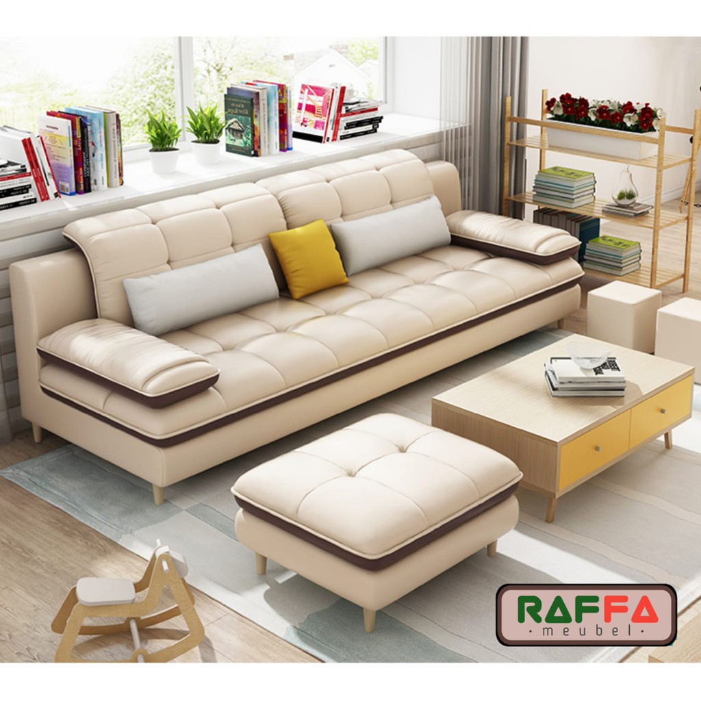 R03 RAFFA MEUBEL - Sofa Scandinavian Retro Bisa Request Bahan & Warna, COD Jabodetabek Free Ongkir