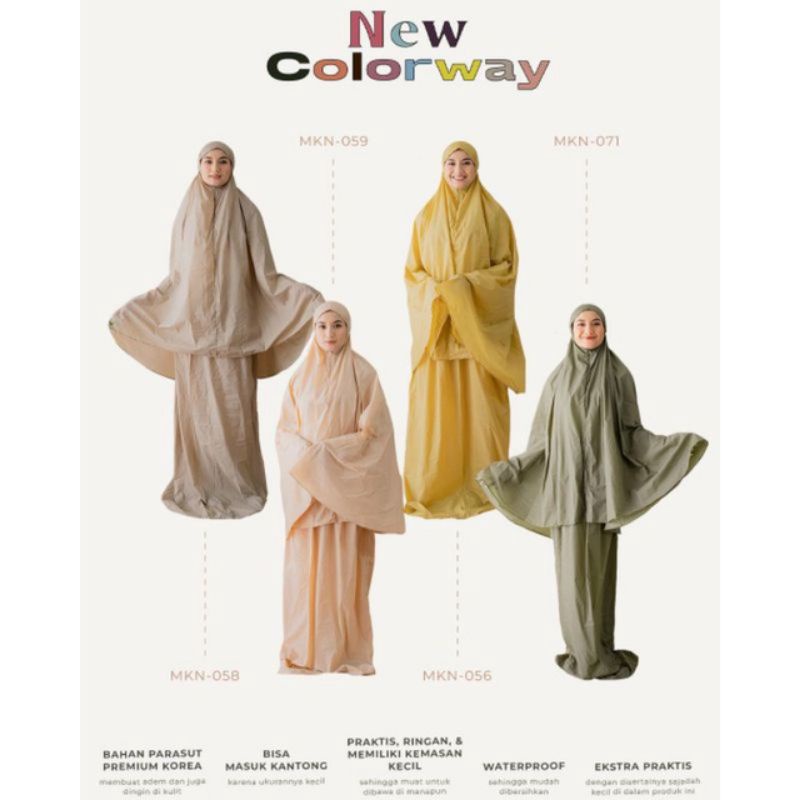 Mukena Pouch Travel / Mukena Polos Dewasa / Mukena Dewasa Polos