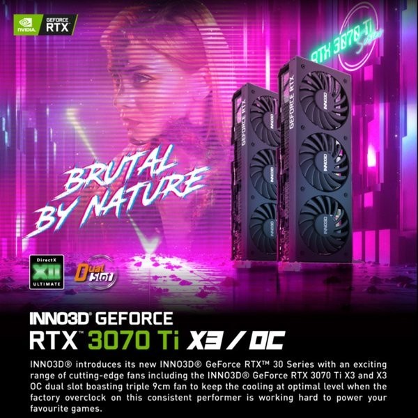 VGA INNO3D GEFORCE RTX 3070 TI X3 OC 8GB GDDR6X