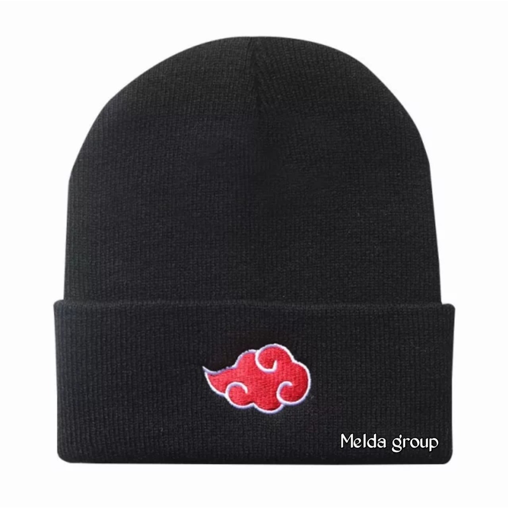 Topi Kupluk Beanie Hat Boridir Akatsuki Kupluk Anime Naruto Terbaru