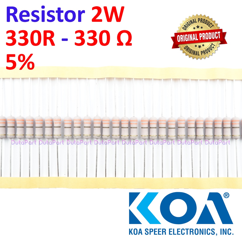 Resistor 330 Ohm 2 Watt 5% ORIGINAL KOA 2W 330R HIGH QUALITY