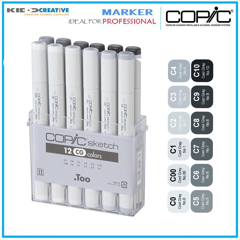

COPIC INDIVIDUAL MARKER COOL GRAY NO 0 - 10