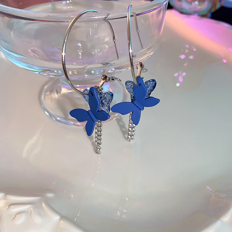 Butterfly Anting Tusuk Gantung Desain Kupu-Kupu Gaya Simpleunik Untuk Wanita