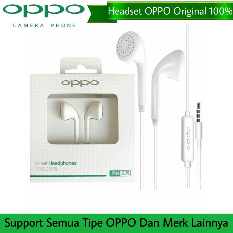 Headset oppo F7 F5 F3 F1s F3plus A57 A37 A83 A71 A3s F9 A11k Earphone Handfree Oppo Original