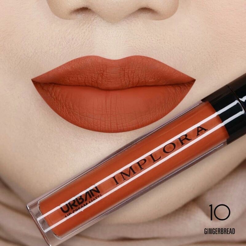 Implora urban lipcream matte waterproof Lipstik tahan lama anti air dan minyak maupun makanan 24 jam ori kekinian murah