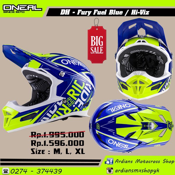 SALE  - ONEAL FURY RL - HELM SEPEDA - DOWNHILL - BMX - MTB