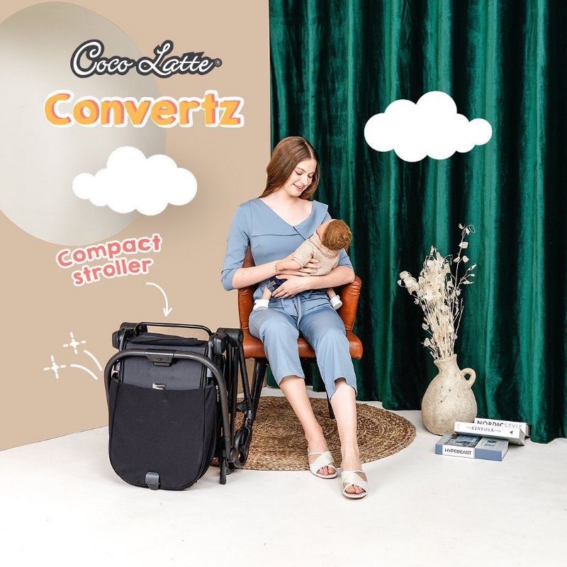 Makassar - Stroller Cocolatte Convertz+ Plus &amp; Convertz CL 13107 Kereta Dorong Bayi Hadap Ibu