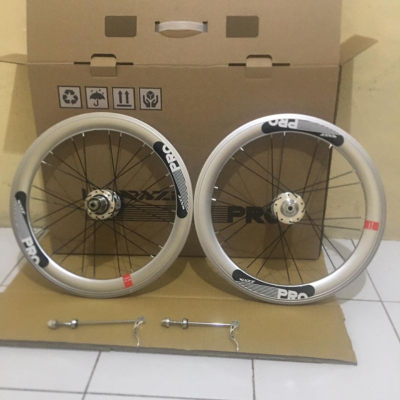 WHEELSET RAZE PRO 20 INCH 406 SILVER DISC BRAKE