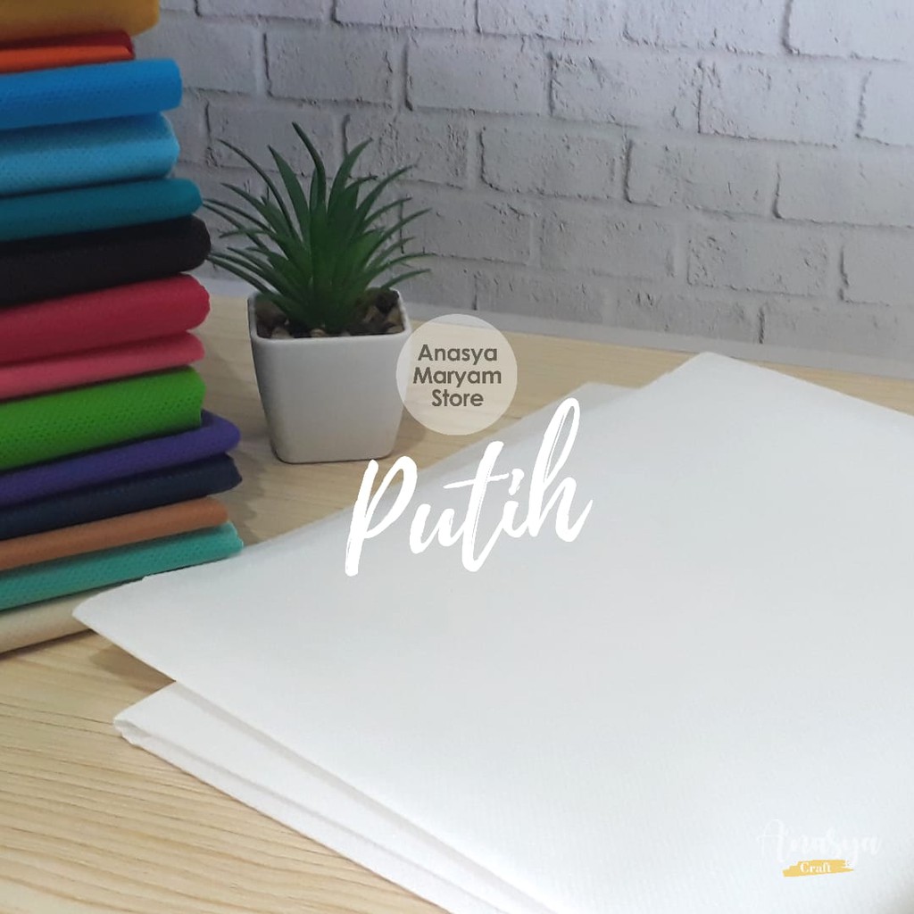 KAIN SPUNBOND BUKET MURAH PER 1 METER TEBAL-Putih