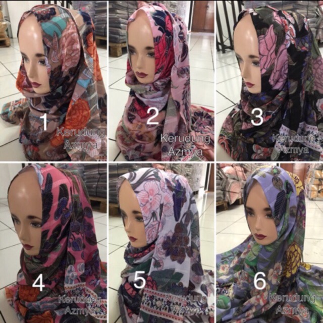 JILBAB PASHMINA KATUN BATIK 5 MOTIF 70 X 180 VONNYSCARF-1