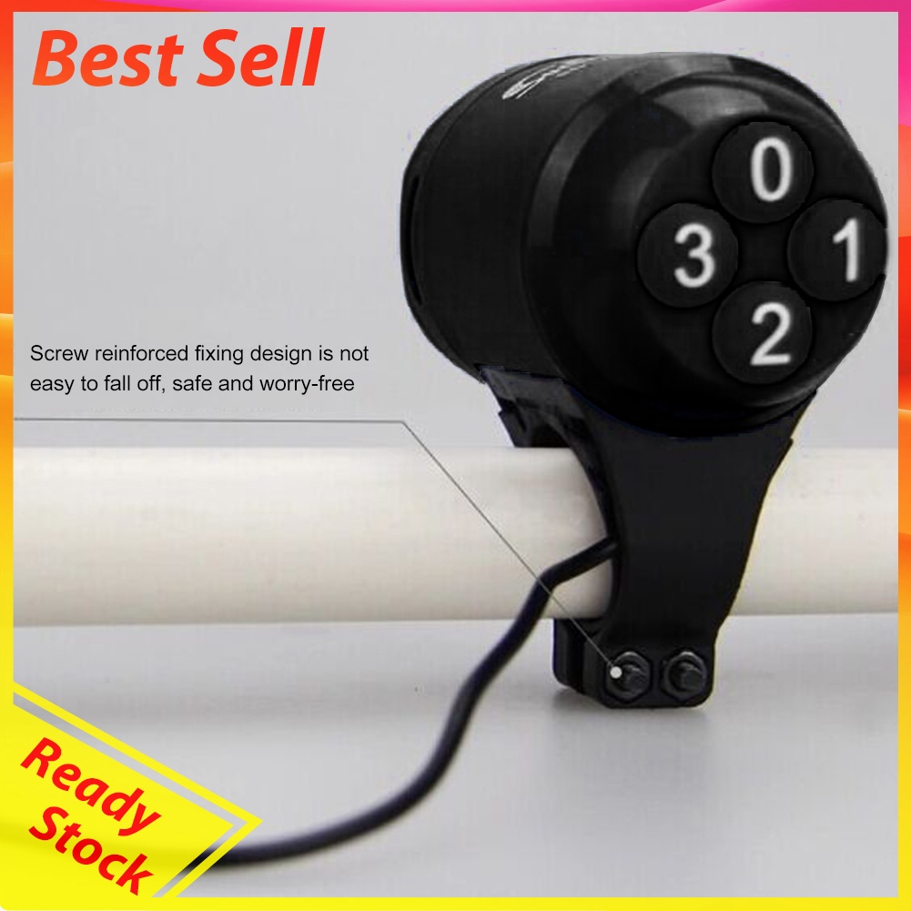 Sunding Bicycle Handlebar Password Alarm Ring Bell Anti-Theft Alert Horn