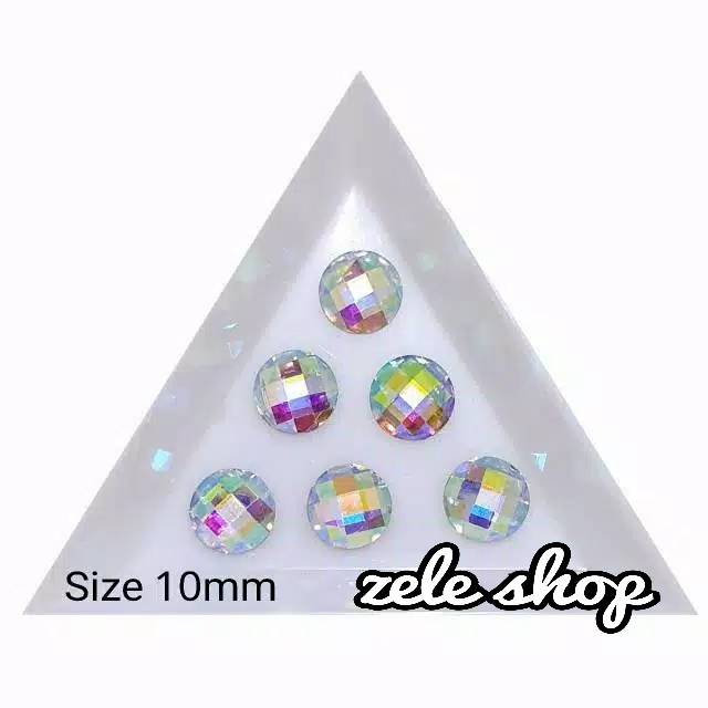 GEMS BULAT KILAU SIZE 10 MM / BAHAN HIAS TASBIH DIGITAL