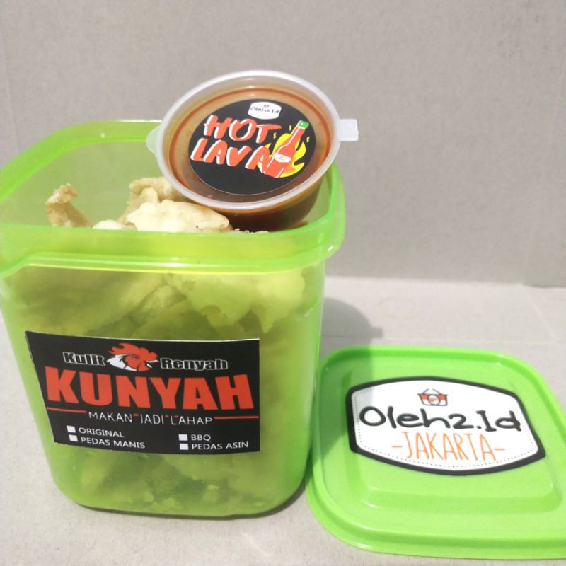 

kulit Ayam Renyah Crispy KUNYAH PREMIUM 150gr FREE Sambal Hot Lava