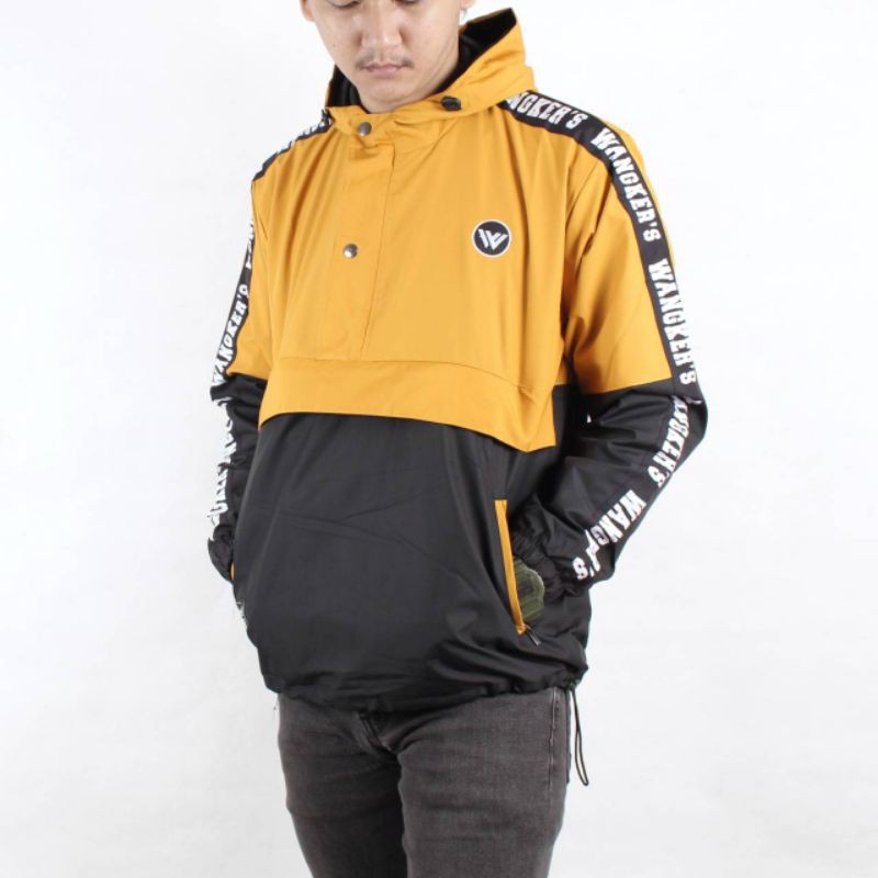 [WANGKER'S Original] JAKET PRIA UNISEX CAGOULE LINE HOODIE 2D KOMBINASI