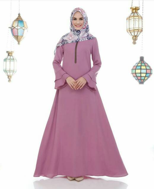 Premium Plain Hara HL Zerina Banu Dusty Pink Size S