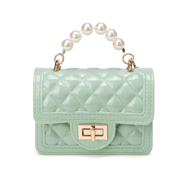 *ALIBABA1688* TAS JELLY GLOSSY SLING BAG WANITA MATTE KOTAK DIAMOND MOTIF MUTIARA IMPORT