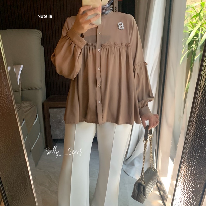 Krisan- Blouse busui polos korean style oversized shakila