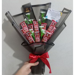 Snack Bouquet Coklat  Cadbury Kitkat Bucket  Bunga Buket 