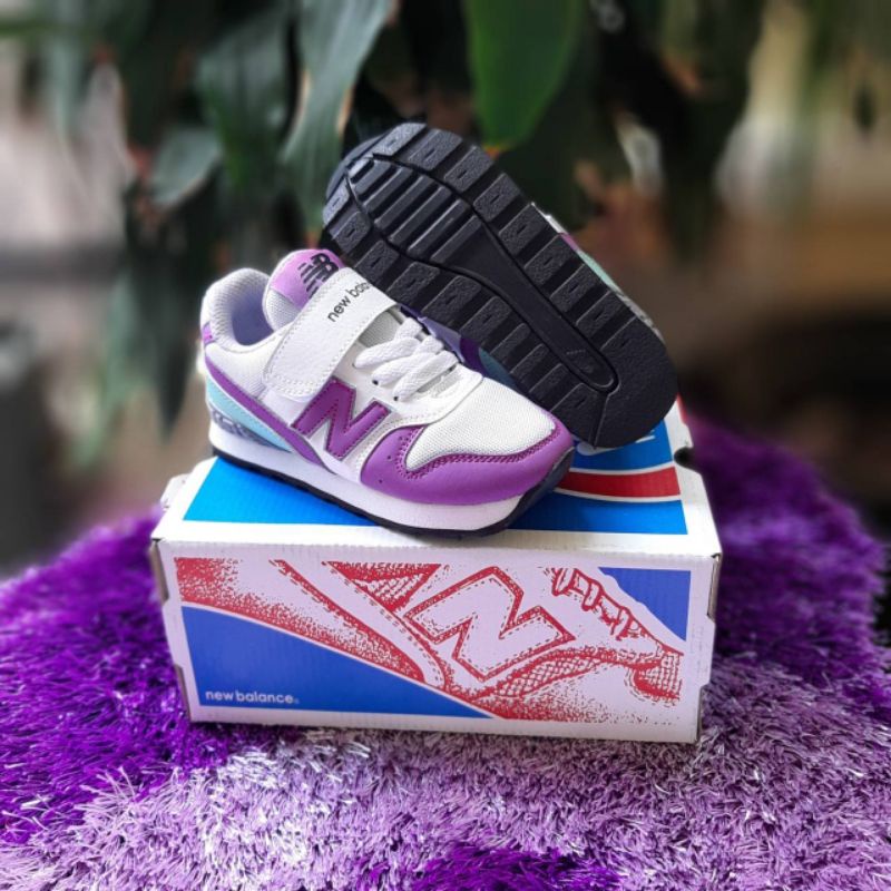 Sepatu Anak New Balanc NB Kids-Putih Ungu