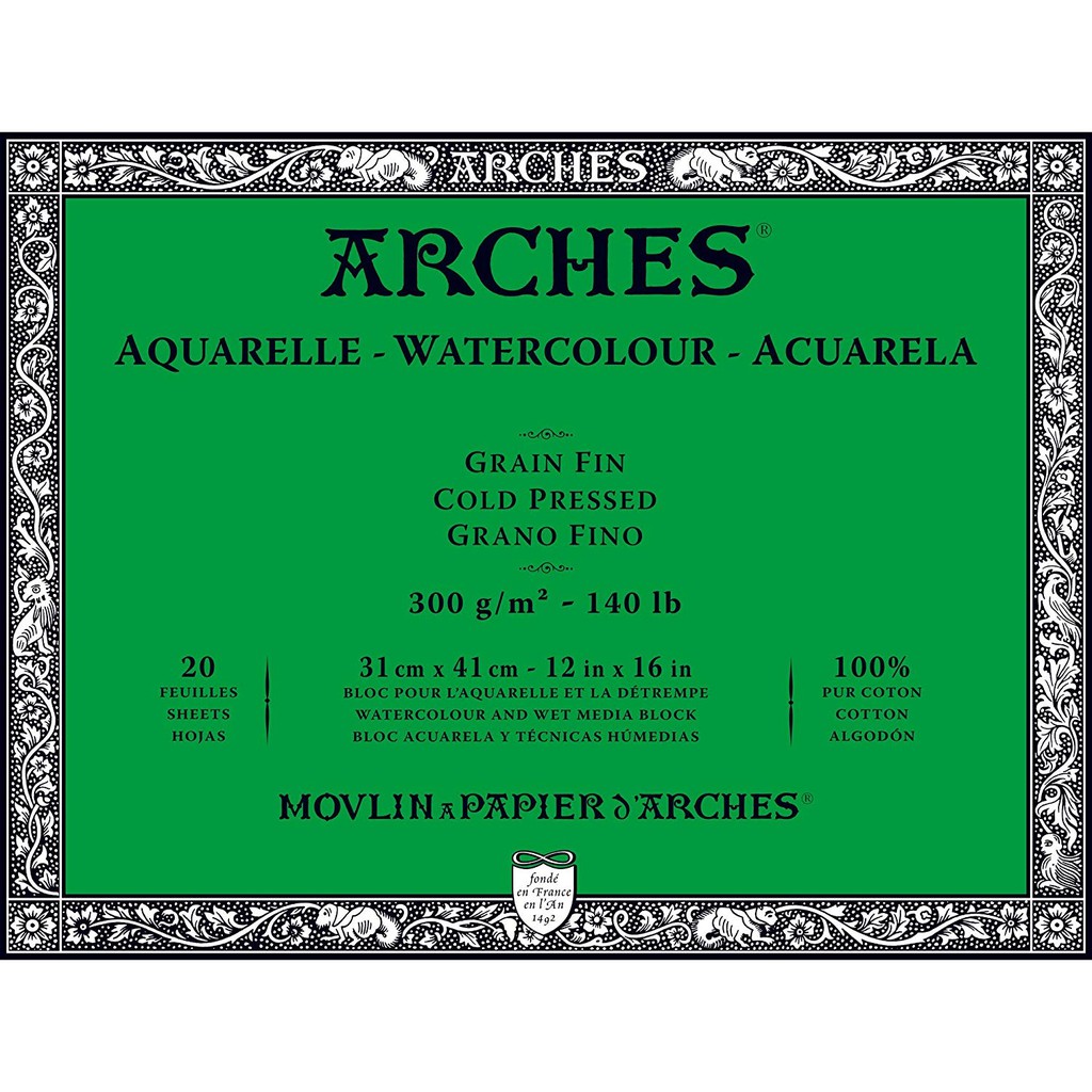 

(SELL SHEET / LEMBARAN) ARCHES COLD PRESSED PAPER 300 GSM 31CM X 41CM (SELL SHEET / LEMBARAN)