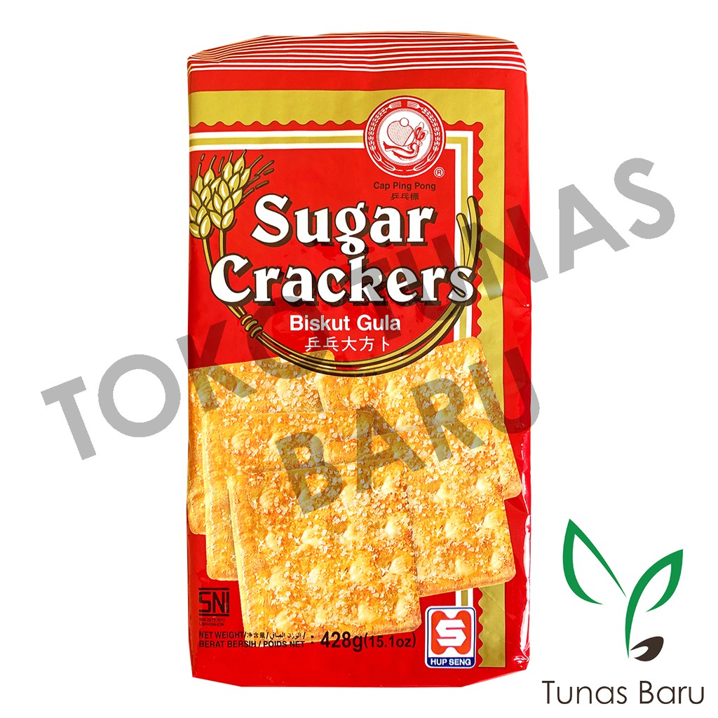 

Hup Seng Sugar Crackers (Biskuit Krakers Gula) Cap Ping Pong