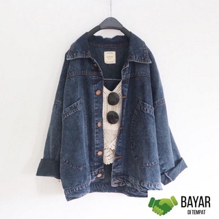 Jaket Denim  Melar  Stretch Big Jumbo Cewek Wanita Levis 