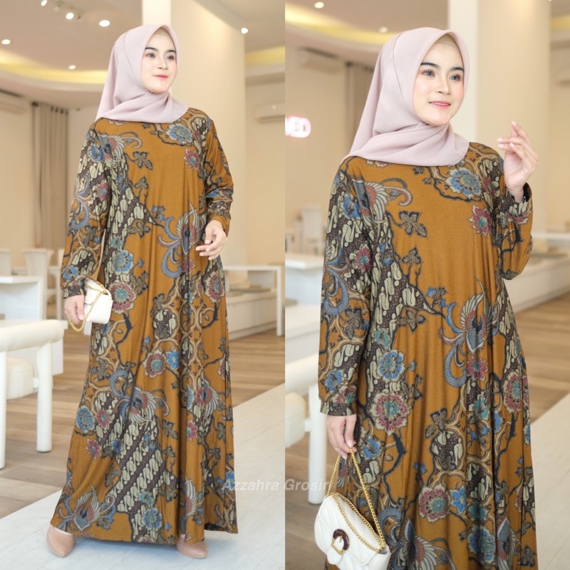 Batika Maxy 5- Gamis Calvin Jeans Terbaru LD100 &amp; LD110 / 022-7143 / 023-6905