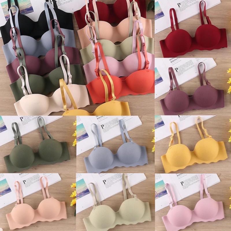 B6622 BH tanpa kawat Summer 32 34 36 38 40 bra push up light and small chest gathered comfort simple bh