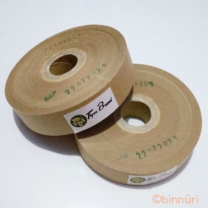 Lakban air/Gummed Tape 1 inchi Ramah Lingkungan untuk Craft/Packing