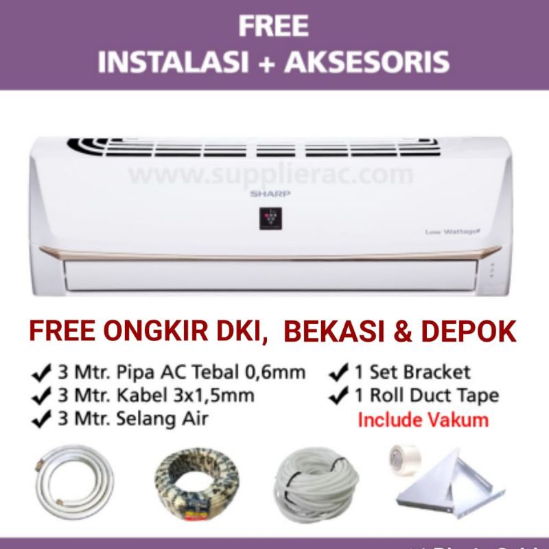 +PASANG AC Sharp 1 PK AH-AP9UHL Plasmacluster Low watt R32