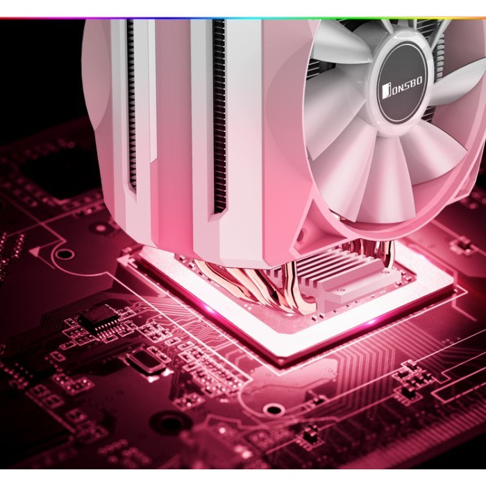 JONSBO CR-1100 PINK Edition CPU Fan Cooling / HSF Cooler ARGB