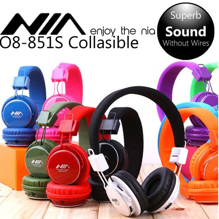 Headphone Bluetooth Nia Q8 851S / Headphone Bluetooth Murah / Headset Bluetooth Murah