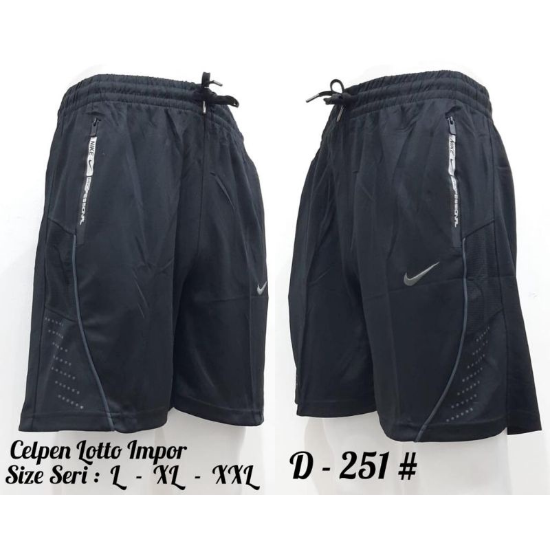 Celana micro pendek running import hitam/ celana olahraga GO motif 2