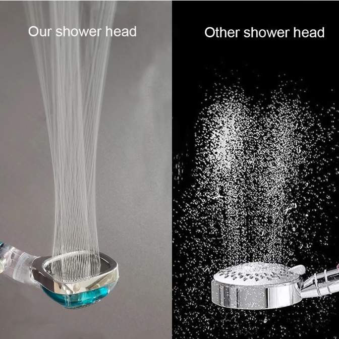 Shower Set Turbo Booster New design ABS chrome high pressure water saving rainfall Shower Kipan Turbo