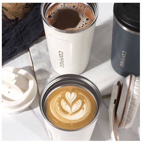 Coffe Mug Cups Tumbler Double Wall Stainless Steel Insulated Thermal Mug Home Office Termos Mug Kopi