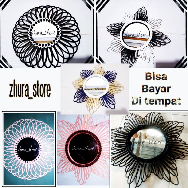 CERMIN HIAS ROTAN SINTETIS/CERMIN CANTIK