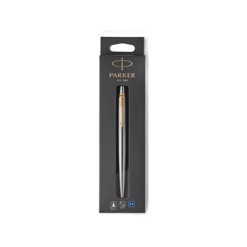 

Parker Jotter Hangsell Stainless Steel Gold Trim Ballpoint Blue Ink