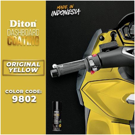 Pilok Diton Dashboard Coating 9802 Original Yellow / Dasbor Kuning 400ml