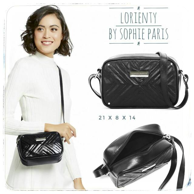 TAS LORIENTY TAS MURAH TAS SOPHIE MARTIN PARIS INDONESIA TAS WANITA TAS SLINGBAG TAS SELEMPANG HITAM