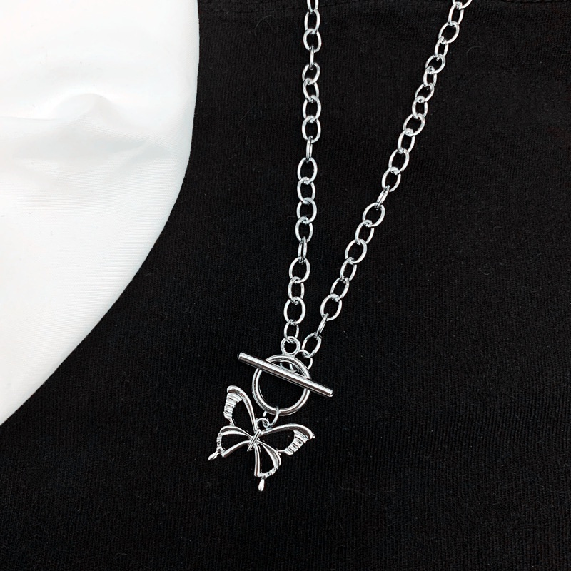 Kalung Liontin Kupu-Kupu Lapis Emas 18k Gaya Korea Untuk Wanita butterfly