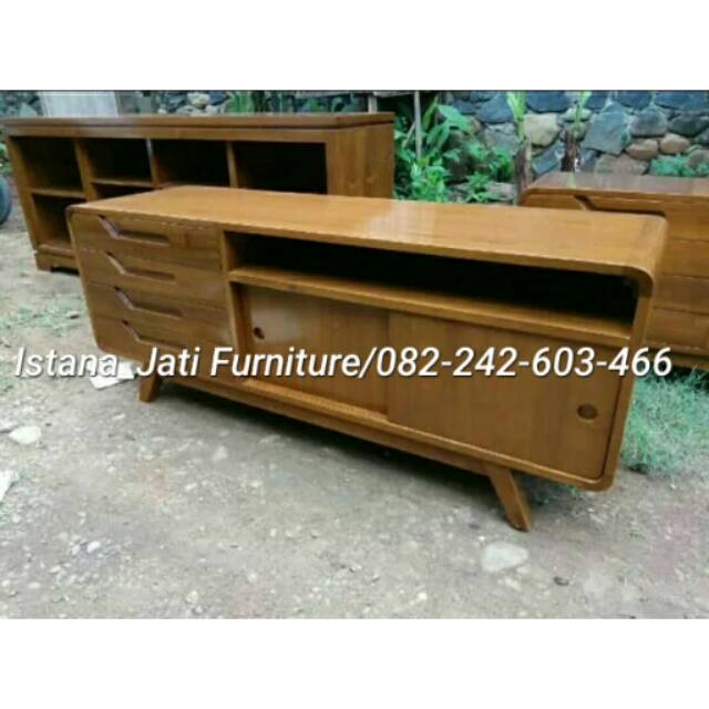 Bufet tv retro jati/bufet tv minimalis/kursi sofa single retro/nakas silver minimalis/kursi teras