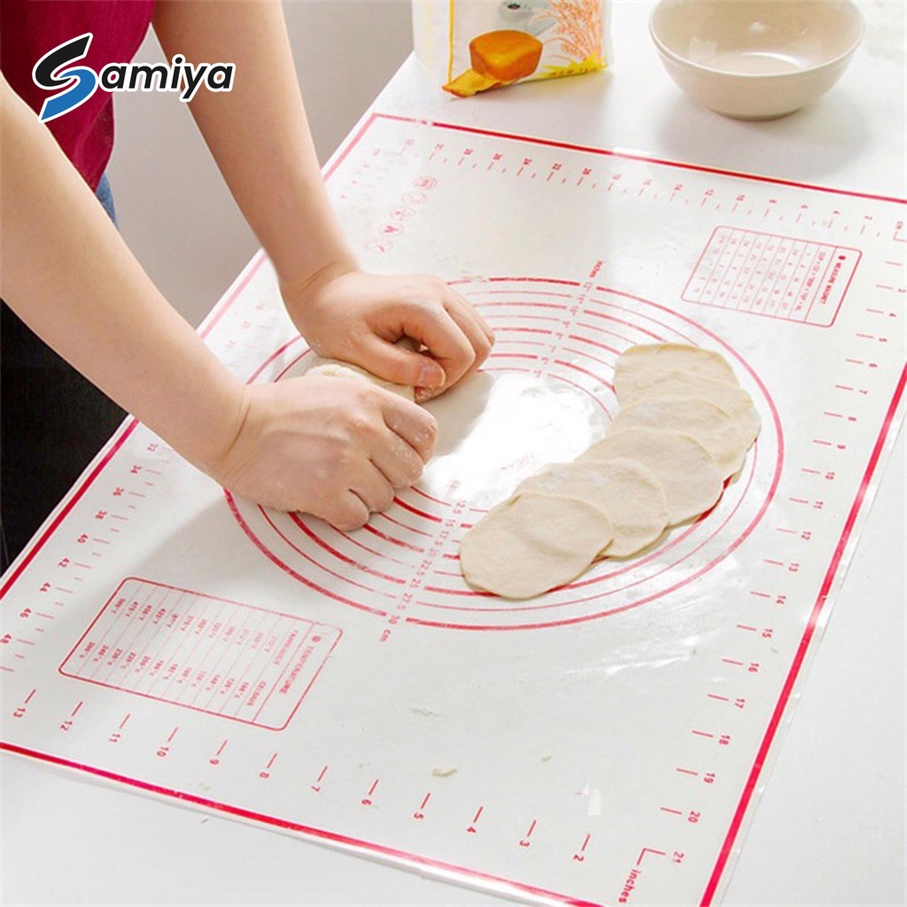baking mat silicone / alas adonan kue roti pizza dapur silikon 26x29cm dan 40x60cm