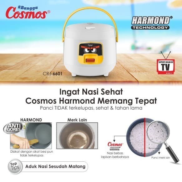 Magicom COSMOS CRJ6601 Rice Cooker Anti gores 0.8L - Hitam Angry Bird